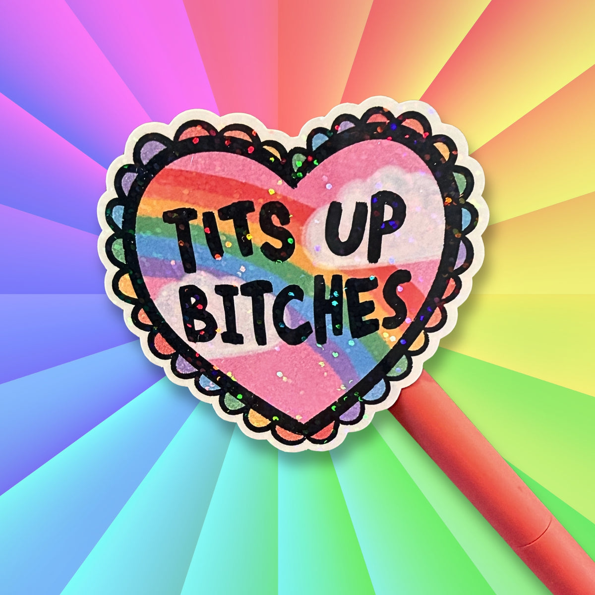 Tits Up B*tches Sticker
