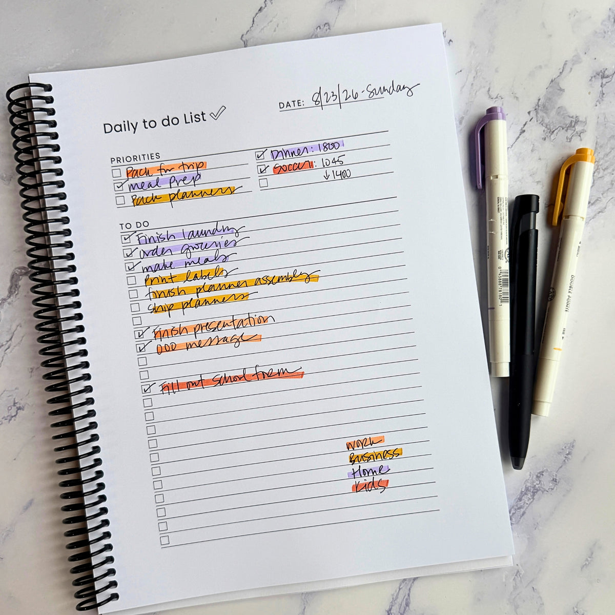 Brain Dump Journal + Planner