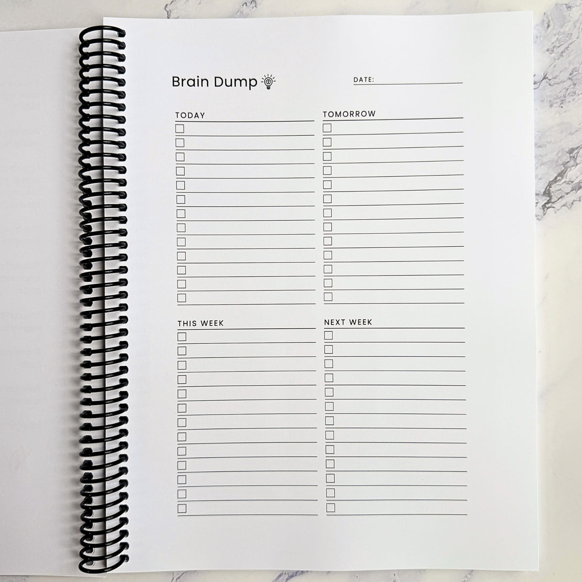 Brain Dump Journal + Planner