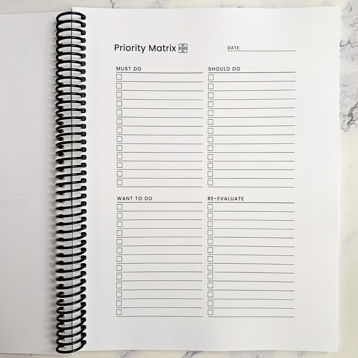 Brain Dump Journal + Planner