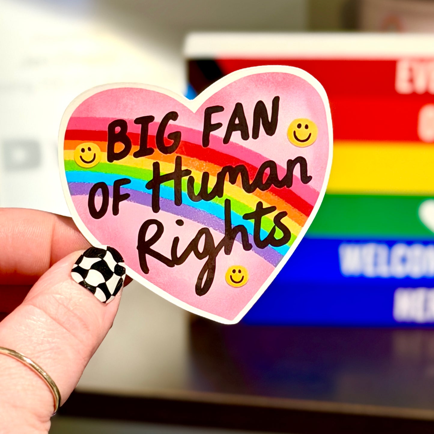 Big Fan of Human Rights Sticker