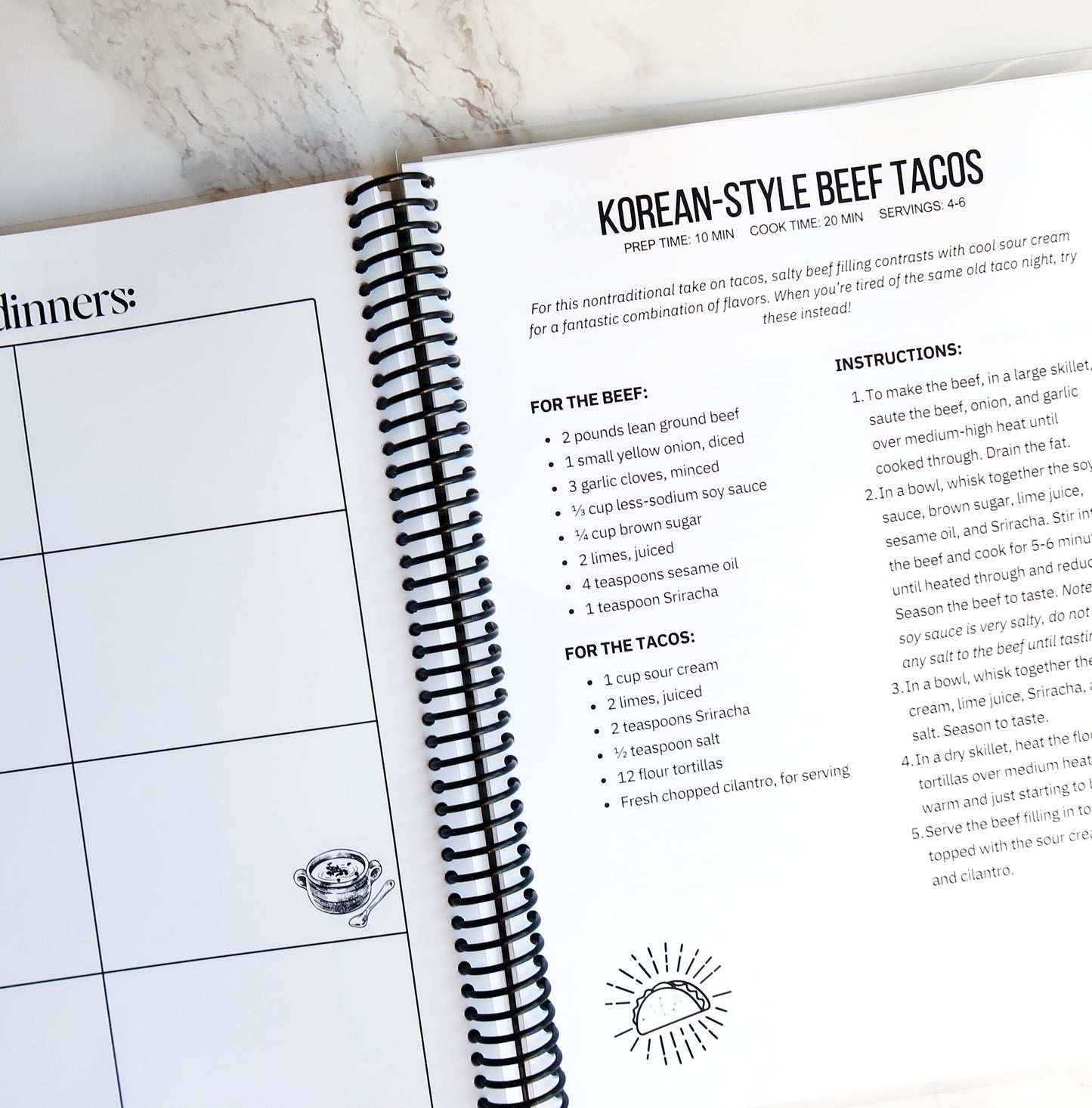 "All Smiles" Dinner: Done Meal Planner